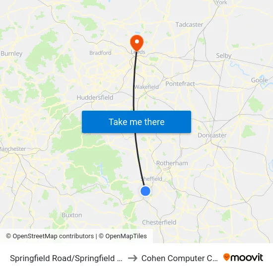 Springfield Road/Springfield Avenue to Cohen Computer Cluster map