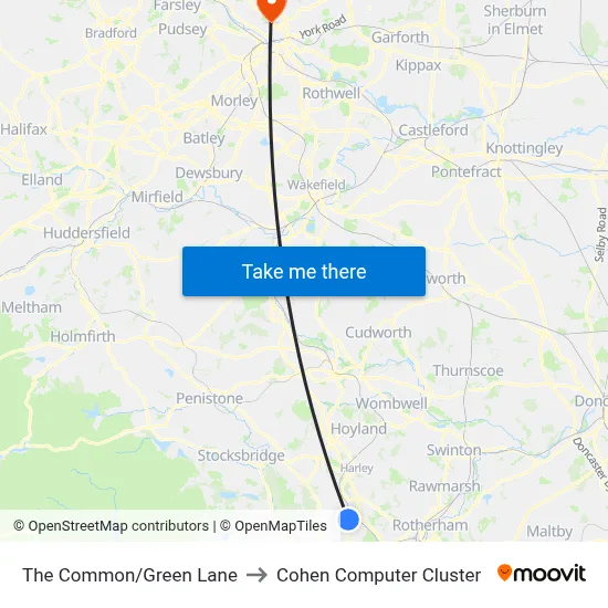 The Common/Green Lane to Cohen Computer Cluster map