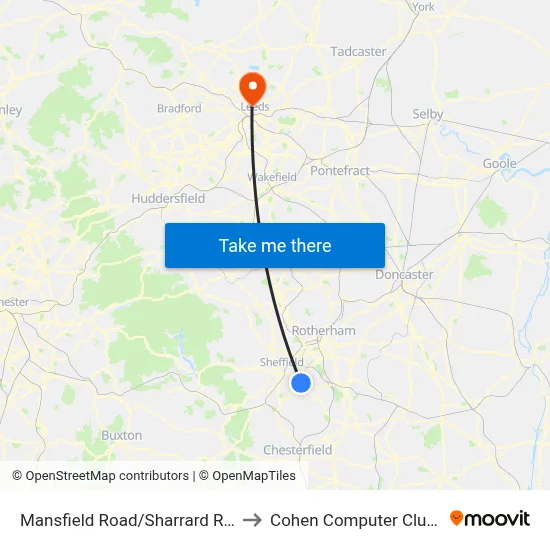 Mansfield Road/Sharrard Road to Cohen Computer Cluster map