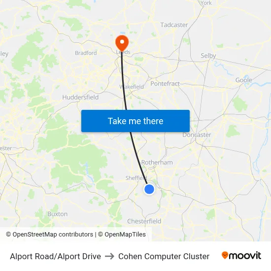 Alport Road/Alport Drive to Cohen Computer Cluster map