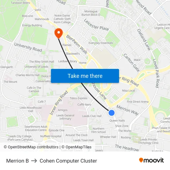 Merrion B to Cohen Computer Cluster map