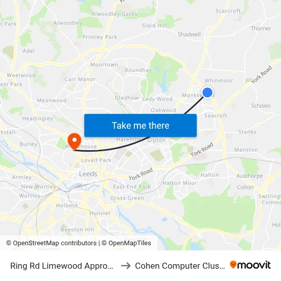 Ring Rd Limewood Approach to Cohen Computer Cluster map