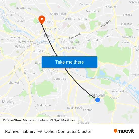 Rothwell Library to Cohen Computer Cluster map