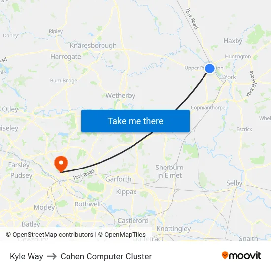Kyle Way to Cohen Computer Cluster map