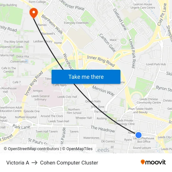 Victoria A to Cohen Computer Cluster map
