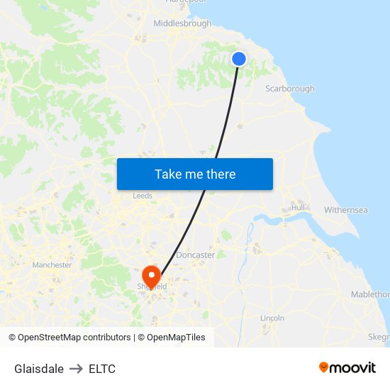 Glaisdale to ELTC map