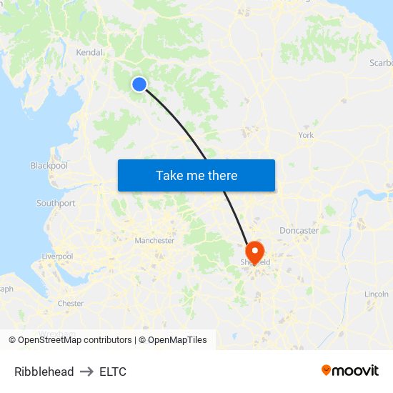 Ribblehead to ELTC map