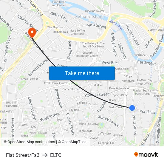Flat Street/Fs3 to ELTC map