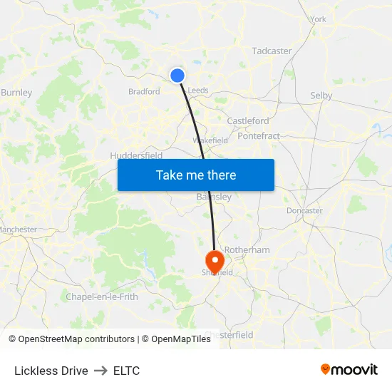 Lickless Drive to ELTC map