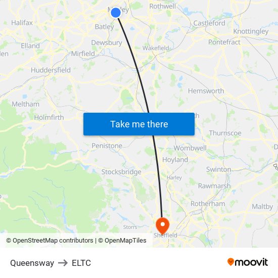 Queensway to ELTC map