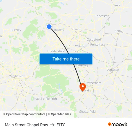 Main Street Chapel Row to ELTC map