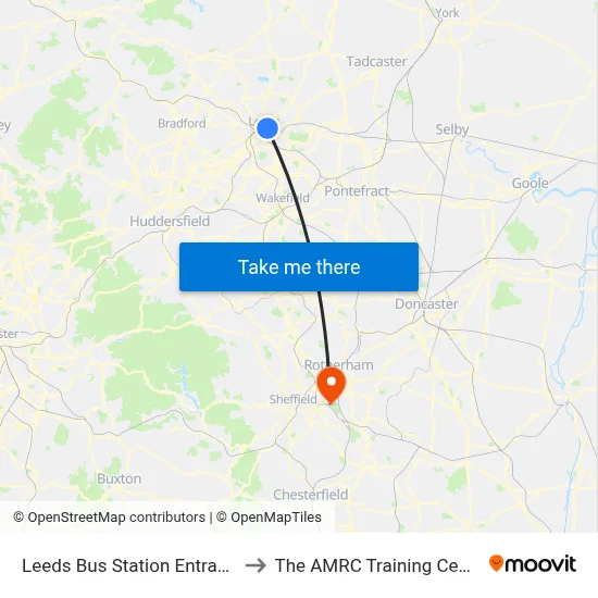 Leeds Bus Station Entrance to The AMRC Training Centre map