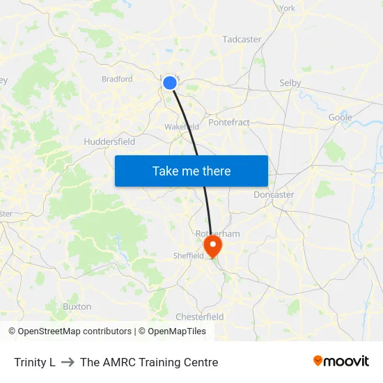 Trinity L to The AMRC Training Centre map