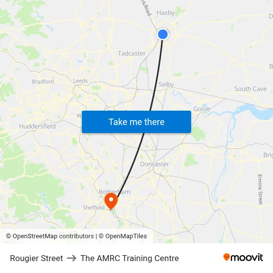 Rougier Street to The AMRC Training Centre map