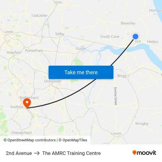 2nd Avenue to The AMRC Training Centre map