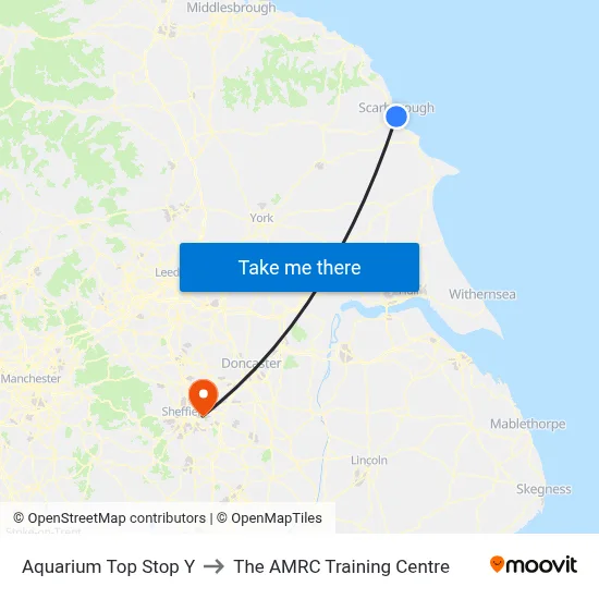 Aquarium Top Stop Y to The AMRC Training Centre map