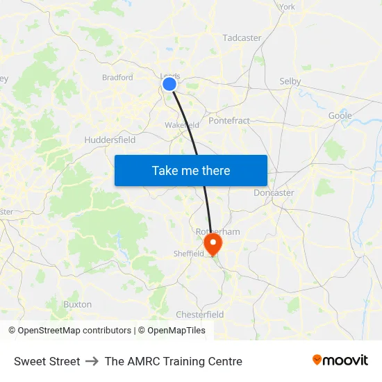 Sweet Street to The AMRC Training Centre map
