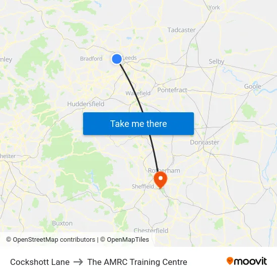 Cockshott Lane to The AMRC Training Centre map