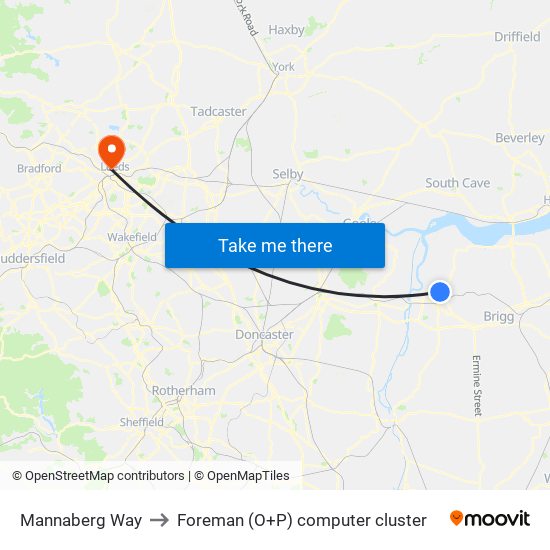 Mannaberg Way to Foreman (O+P) computer cluster map