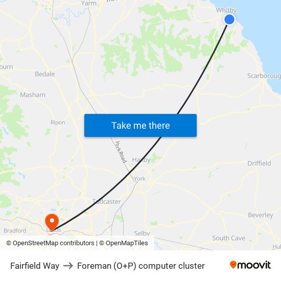 Fairfield Way to Foreman (O+P) computer cluster map