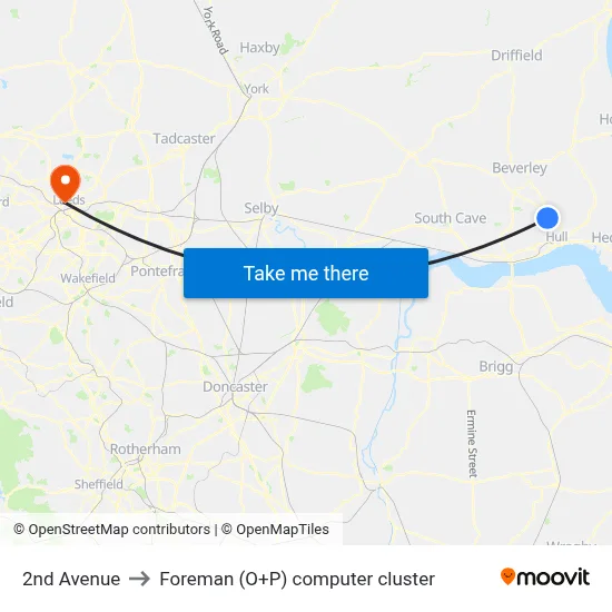 2nd Avenue to Foreman (O+P) computer cluster map