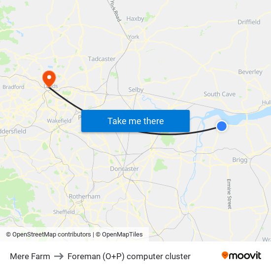 Mere Farm to Foreman (O+P) computer cluster map