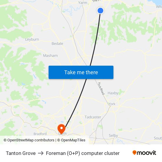 Tanton Grove to Foreman (O+P) computer cluster map