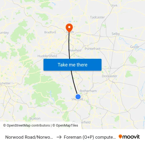 Norwood Road/Norwood Drive to Foreman (O+P) computer cluster map