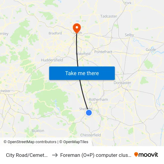 City Road/Cemetery to Foreman (O+P) computer cluster map