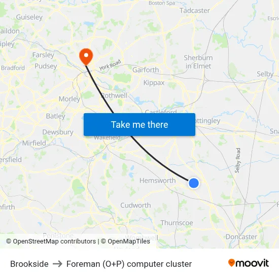 Brookside to Foreman (O+P) computer cluster map