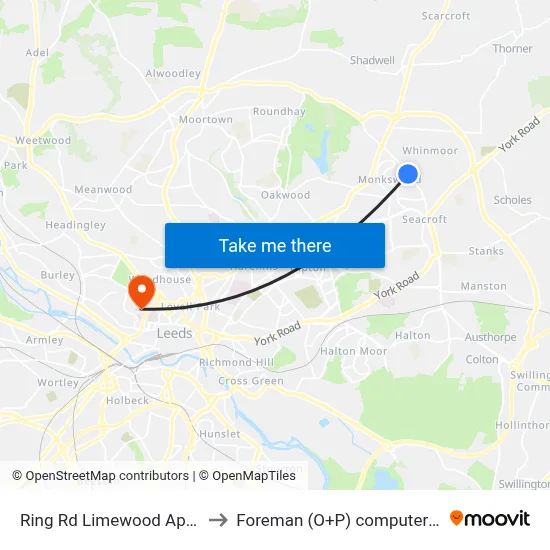 Ring Rd Limewood Approach to Foreman (O+P) computer cluster map