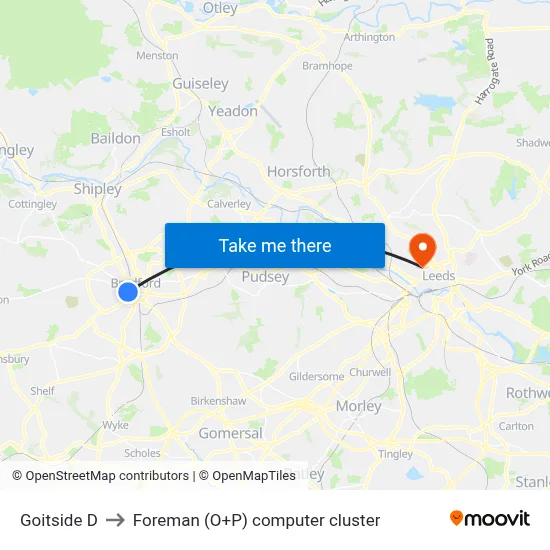 Goitside D to Foreman (O+P) computer cluster map