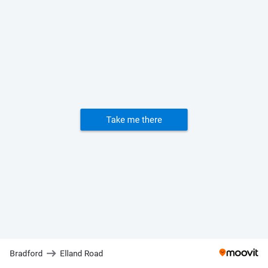 Bradford to Elland Road map