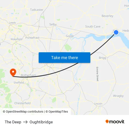 The Deep to Oughtibridge map