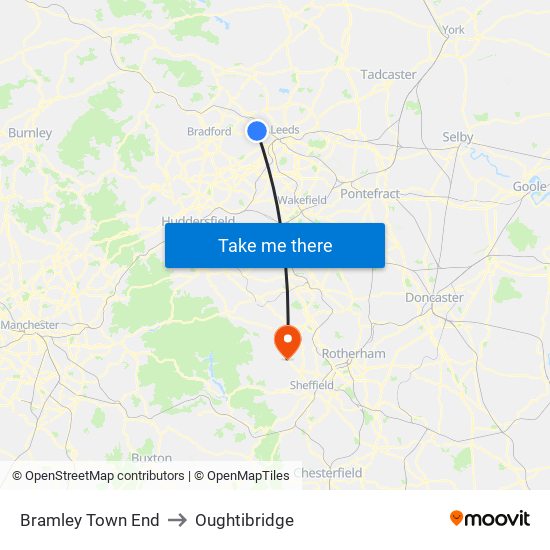 Bramley Town End to Oughtibridge map