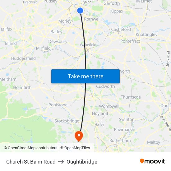 Church St Balm Road to Oughtibridge map