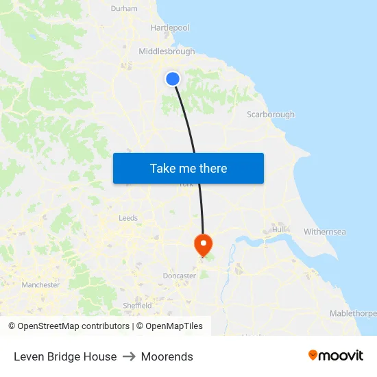 Leven Bridge House to Moorends map