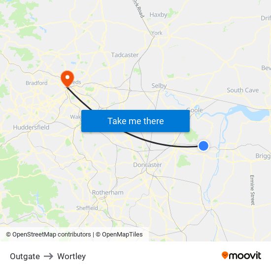 Outgate to Wortley map