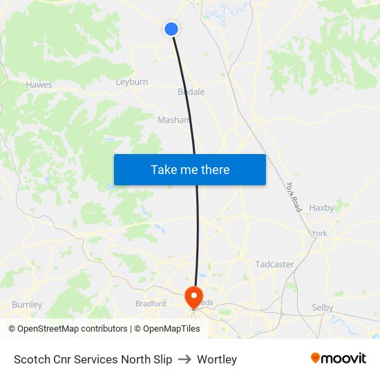 Scotch Cnr Services North Slip to Wortley map