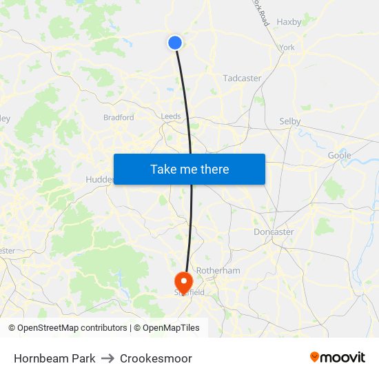 Hornbeam Park to Crookesmoor map
