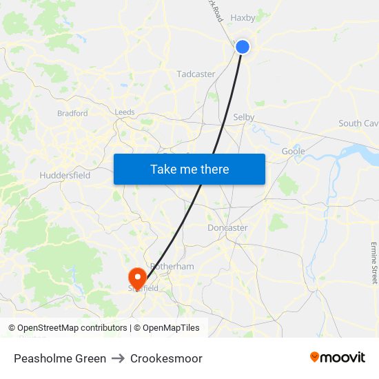 Peasholme Green to Crookesmoor map