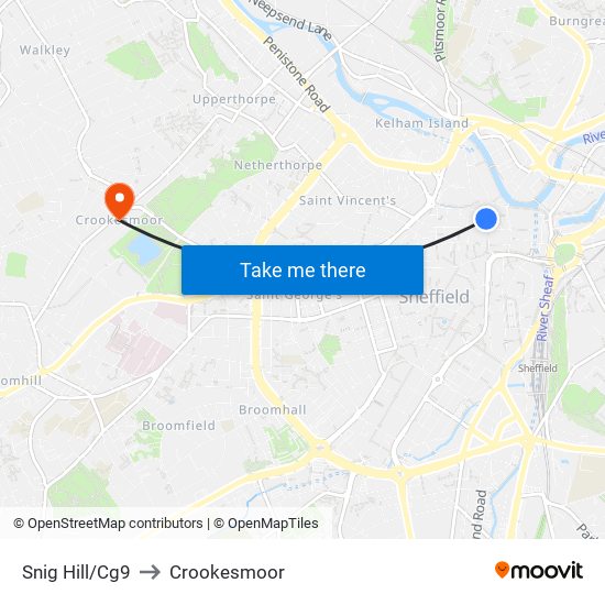 Snig Hill/Cg9 to Crookesmoor map