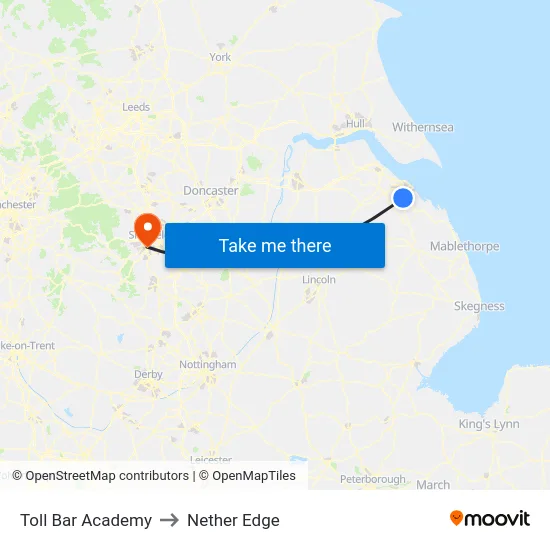 Toll Bar Academy to Nether Edge map