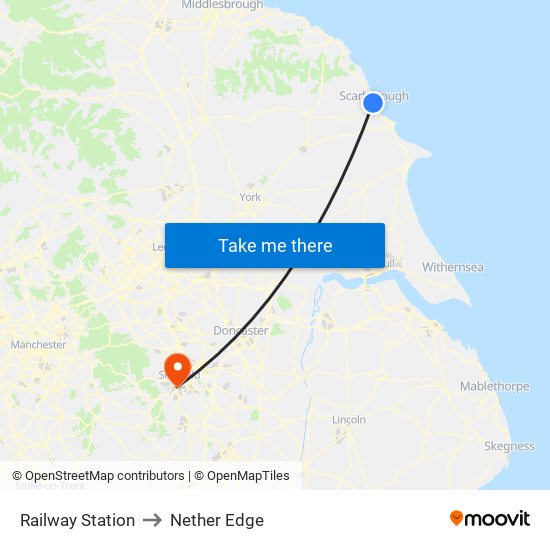 Railway Station to Nether Edge map