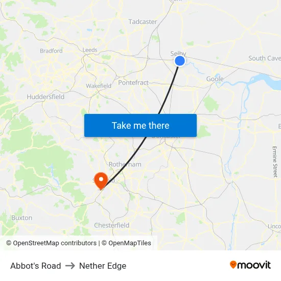 Abbot's Road to Nether Edge map