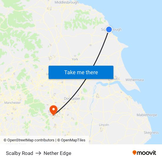 Scalby Road to Nether Edge map