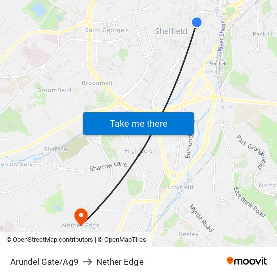 Arundel Gate/Ag9 to Nether Edge map