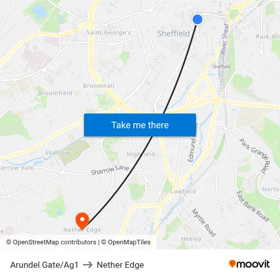 Arundel Gate/Ag1 to Nether Edge map