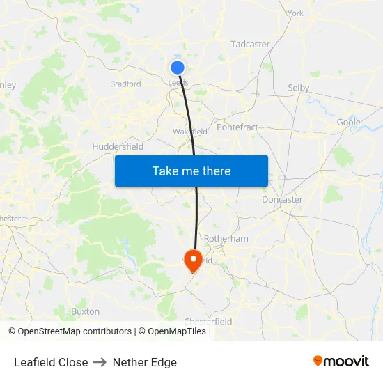 Leafield Close to Nether Edge map