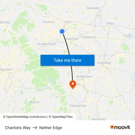 Chartists Way to Nether Edge map